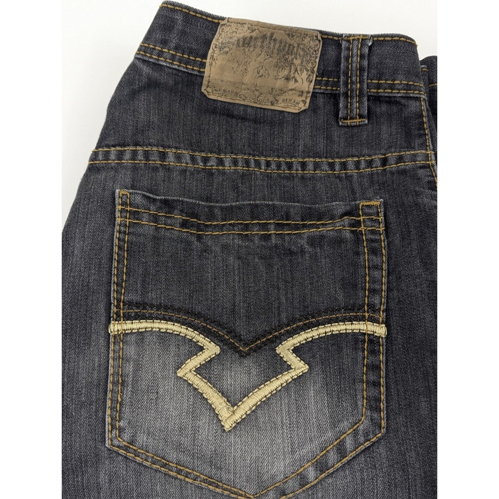 Southpole Mens 38x31 Baggy Relaxed Jeans Black Wash Y2K Streetwear Embroidered - Picture 4 of 10